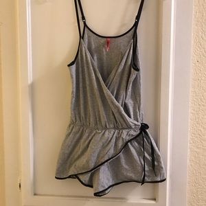 Gray with black romper pjs